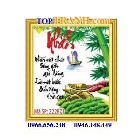 Tranh thêu chữ thập  chữ nhẫn